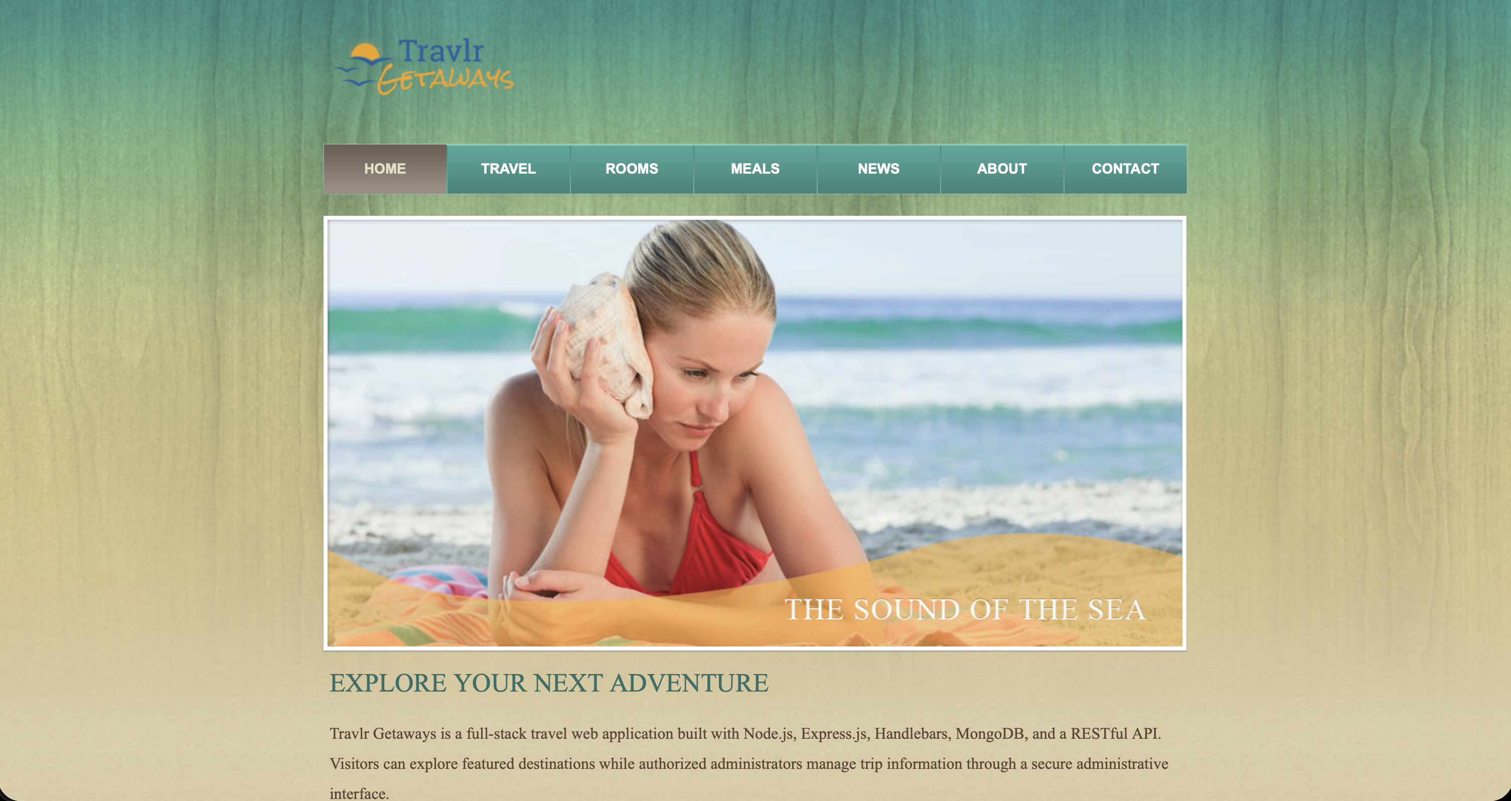 Travlr homepage